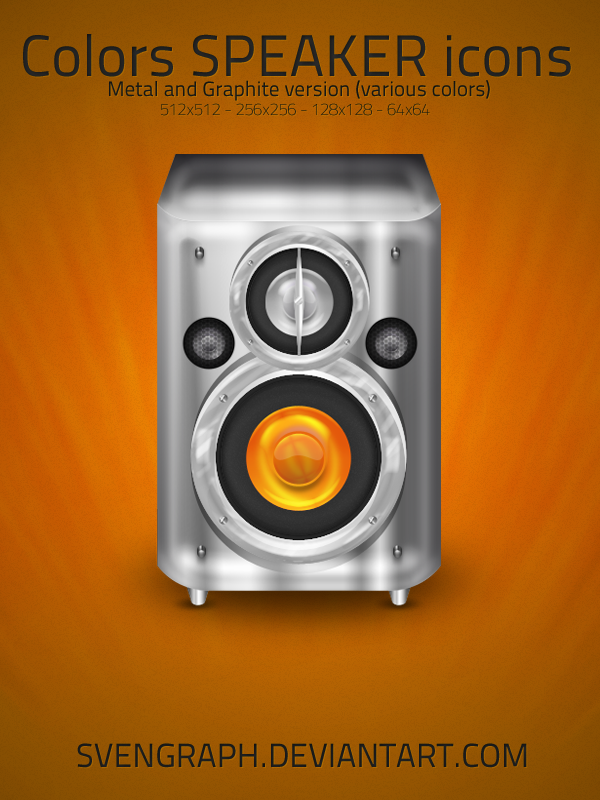 Color Speakers Icon Pack by Svengraph