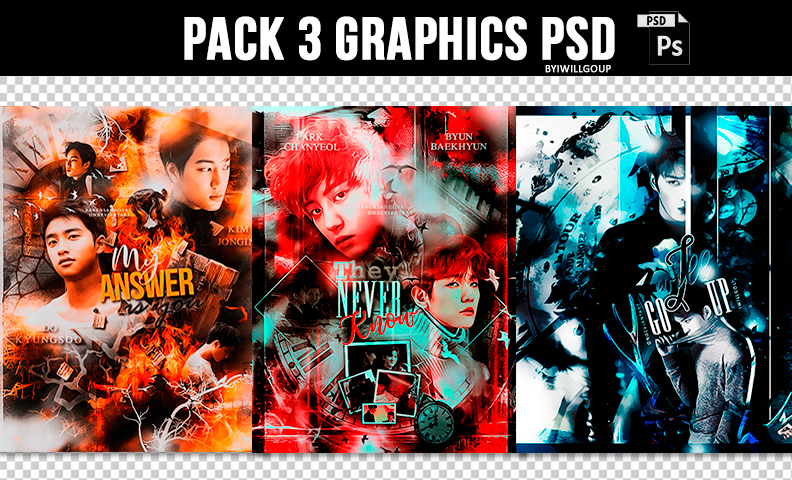 + Pack 3 Graphics PSD by IwillGoUp on DeviantArt