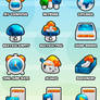 Mushroom icons