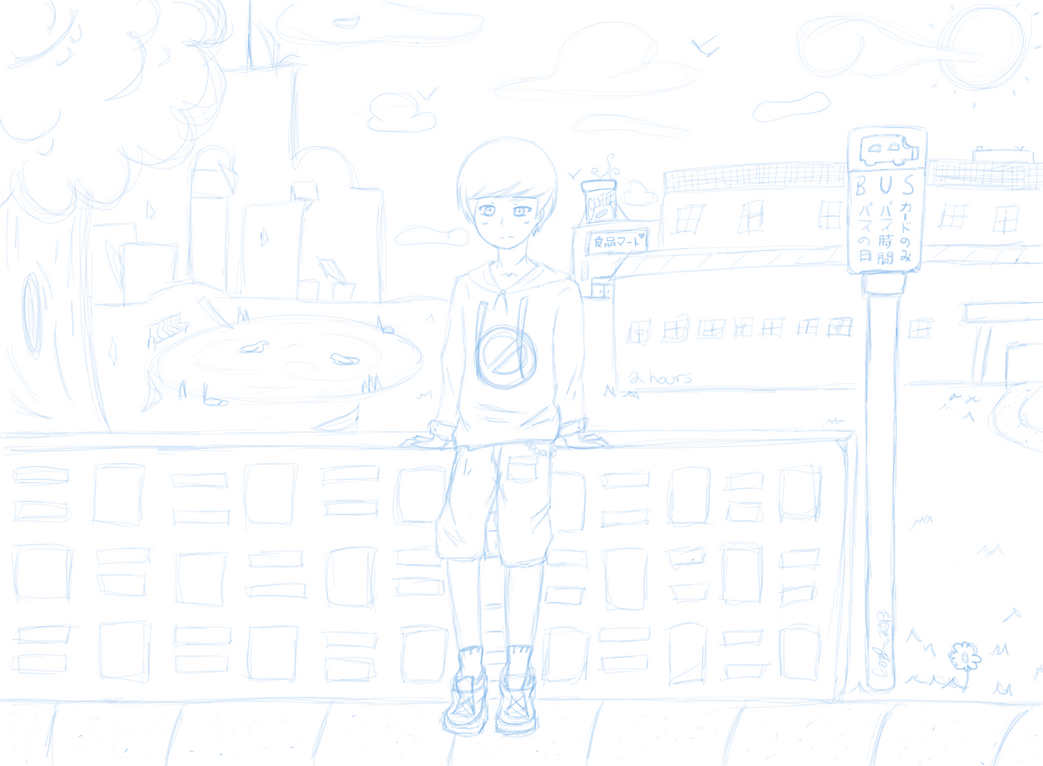 Bus stop Boy by Luna-Nyan on DeviantArt