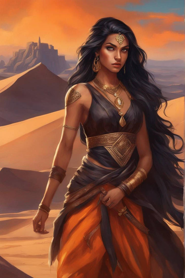 Tattooed Female Black Hair Tan Skinned Desert Silk by forsaken1171 on ...