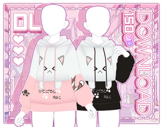 [MMD] - Kawaii Cat Hoodie - DOWNLOAD