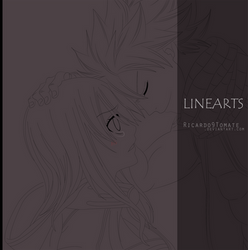 Lineart - Natsu And Lucy ''Thanks''