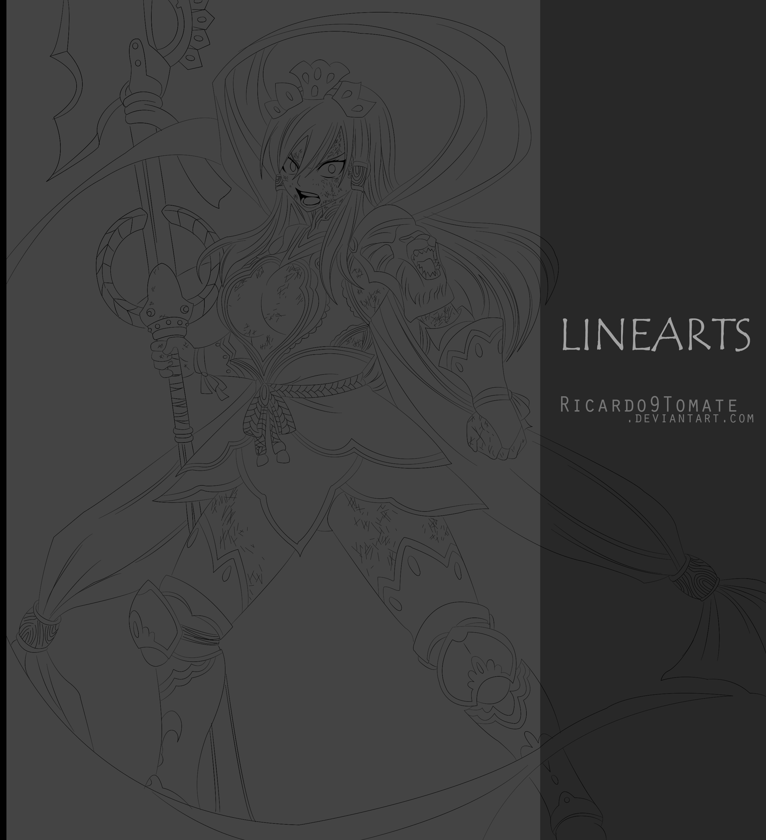 Lineart -  Erza Scarlet Cap 321