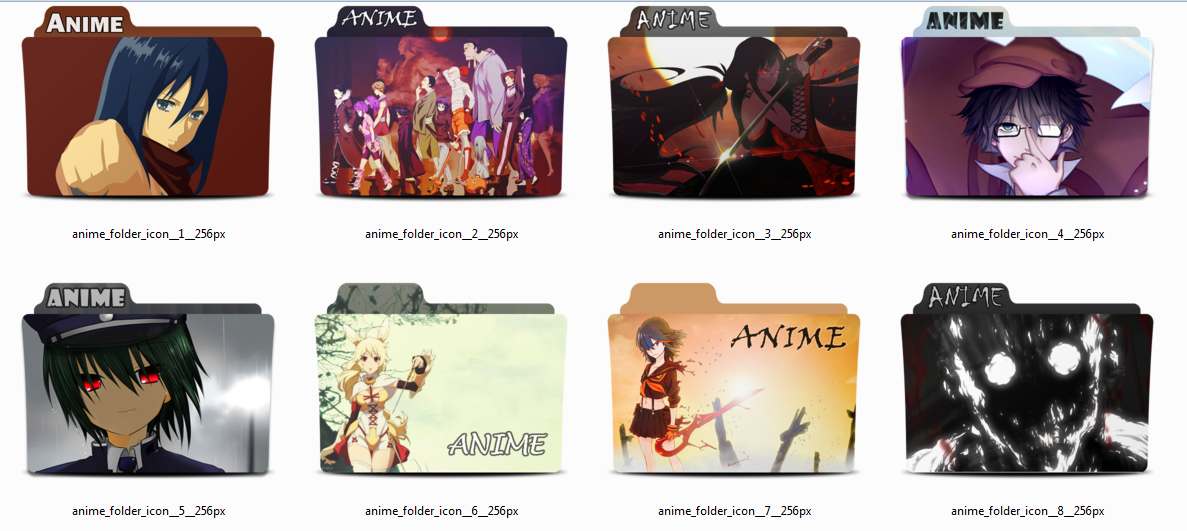 Anime Folder Icons v5 by KennardCruz on DeviantArt