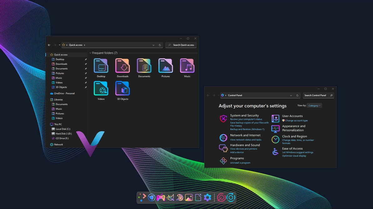 Vivid-Dark Icon theme by Windowz3e on DeviantArt