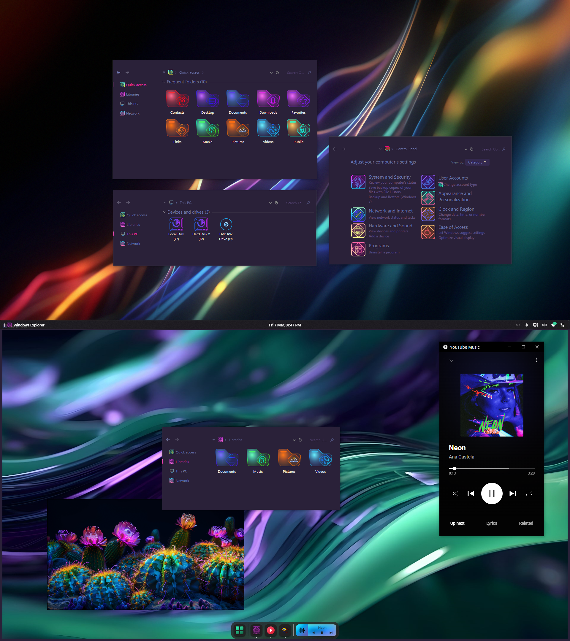 Neon-Dream Icon Theme 7TSP by Digifeye on DeviantArt