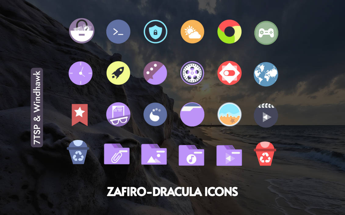 Zafiro-Dracula Icon Theme v.Final by Digifeye on DeviantArt