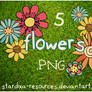 5 Flowers .PNG set