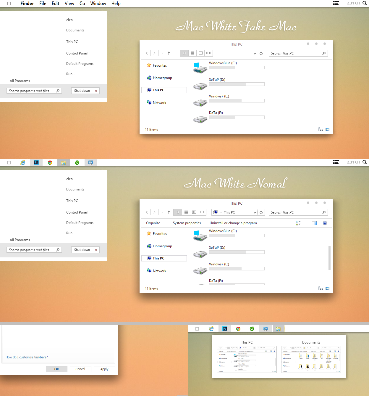 Mac White Theme for win 8/8.1