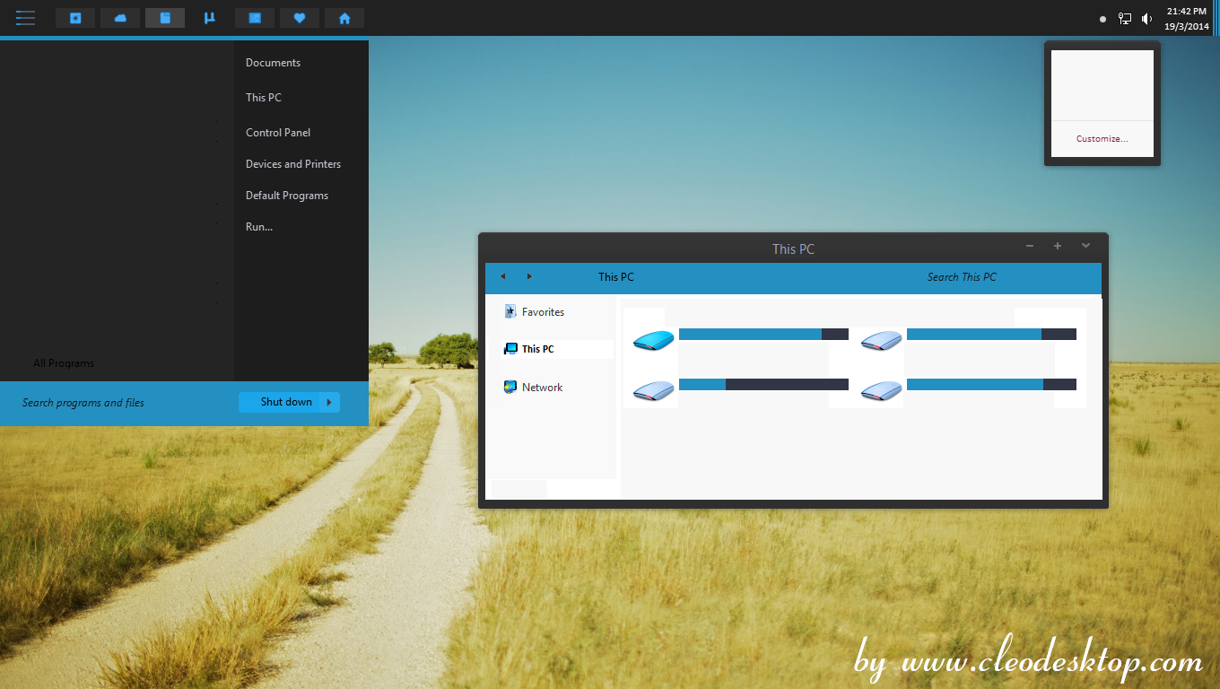 Dark-Blue Theme for Windows 8/8.1