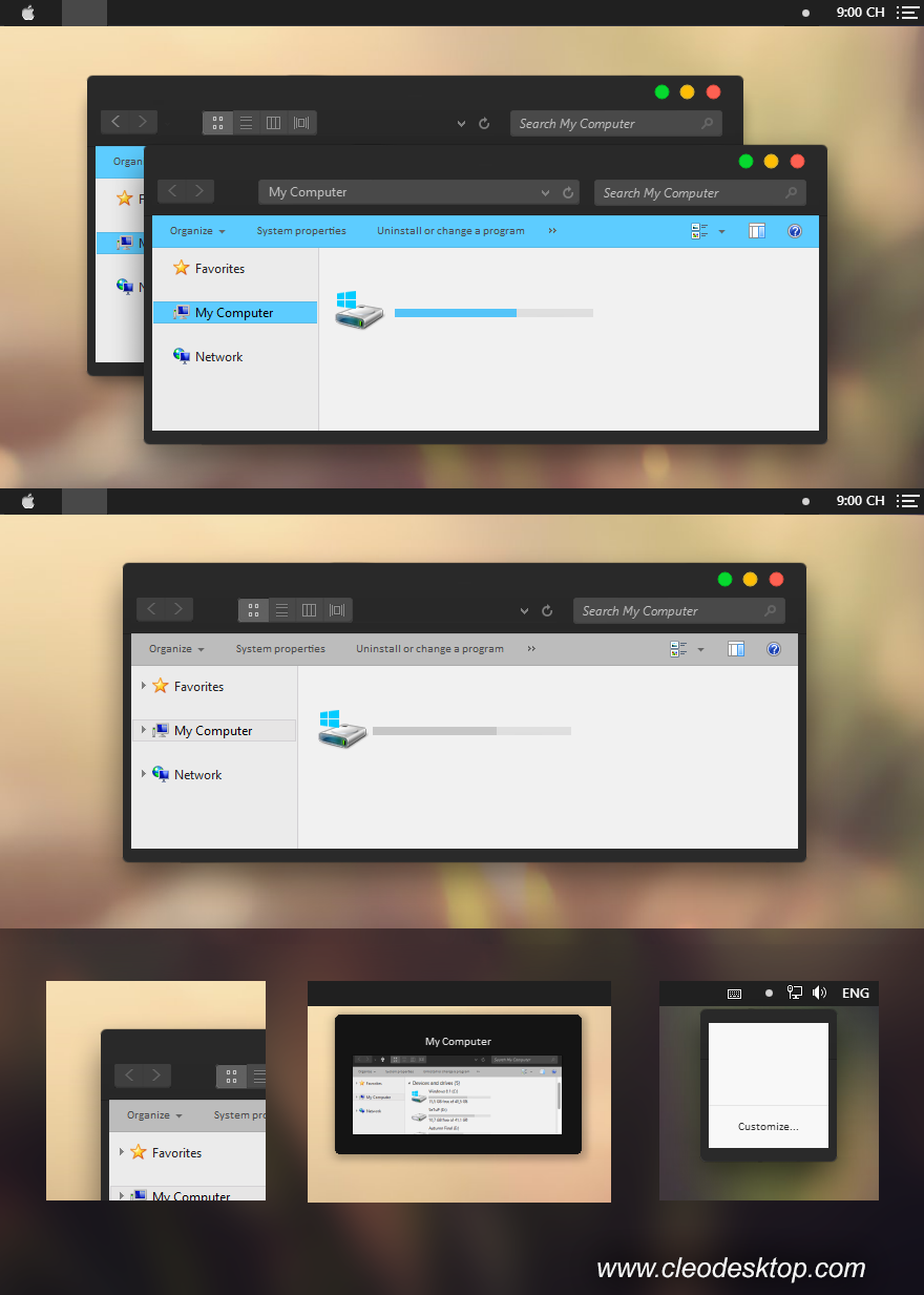 Yosemite Black Theme Windows 8.1