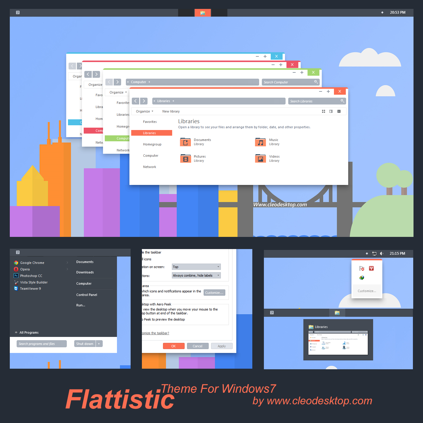 Flattastic Theme For Windows 7