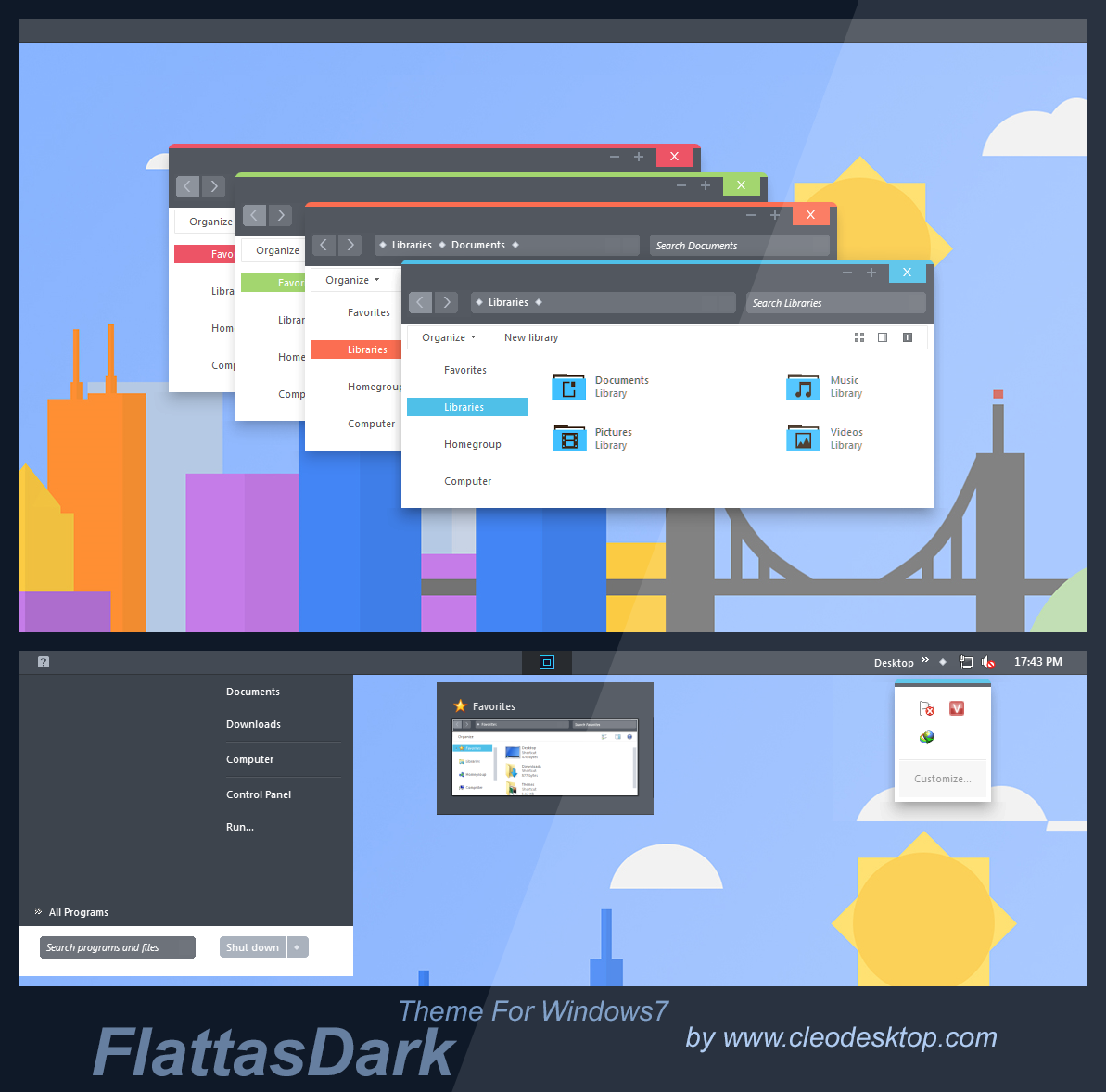 FlattasDark Theme for Windows 7