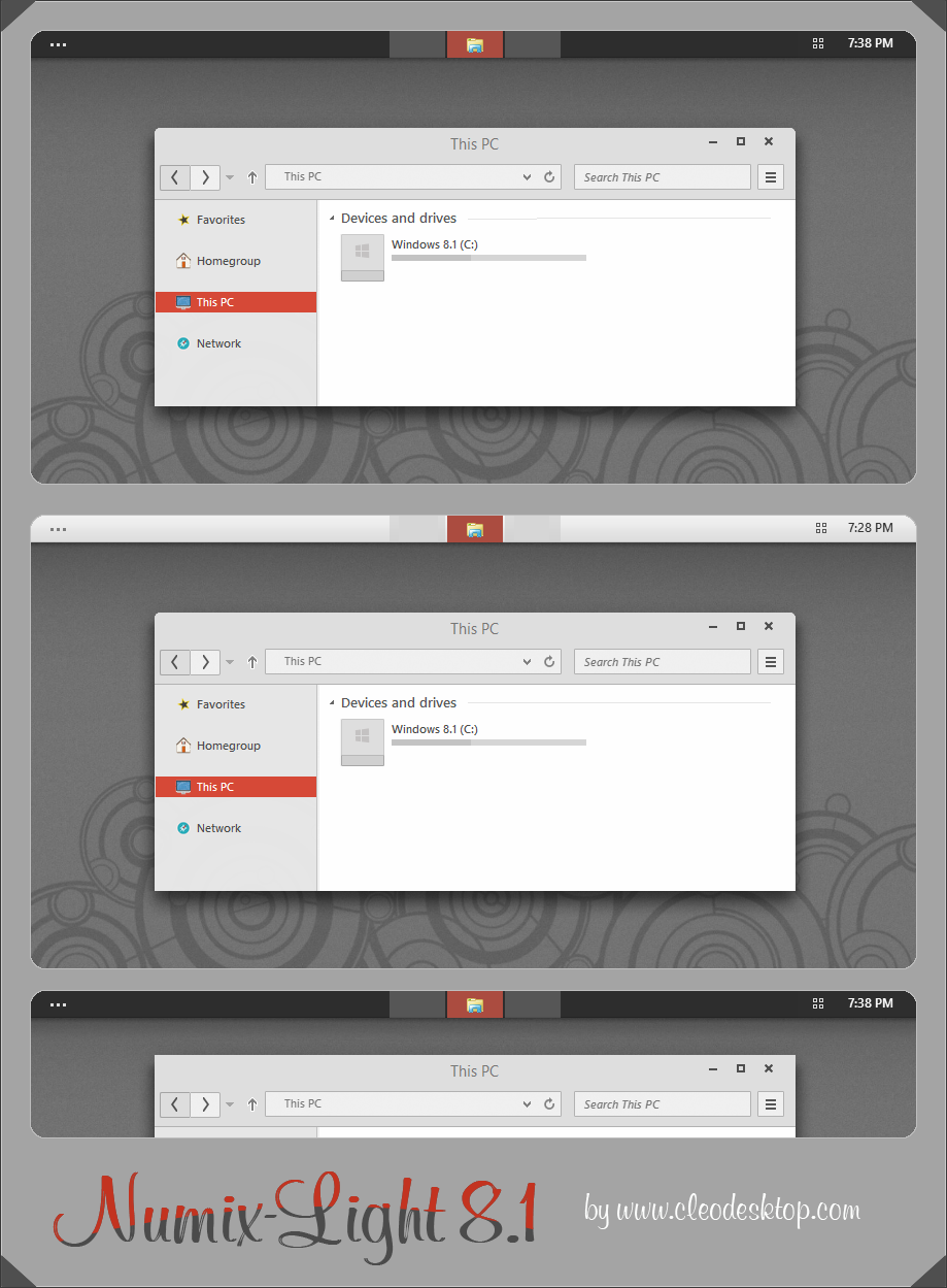 Numix-Light Theme Windows 8.1