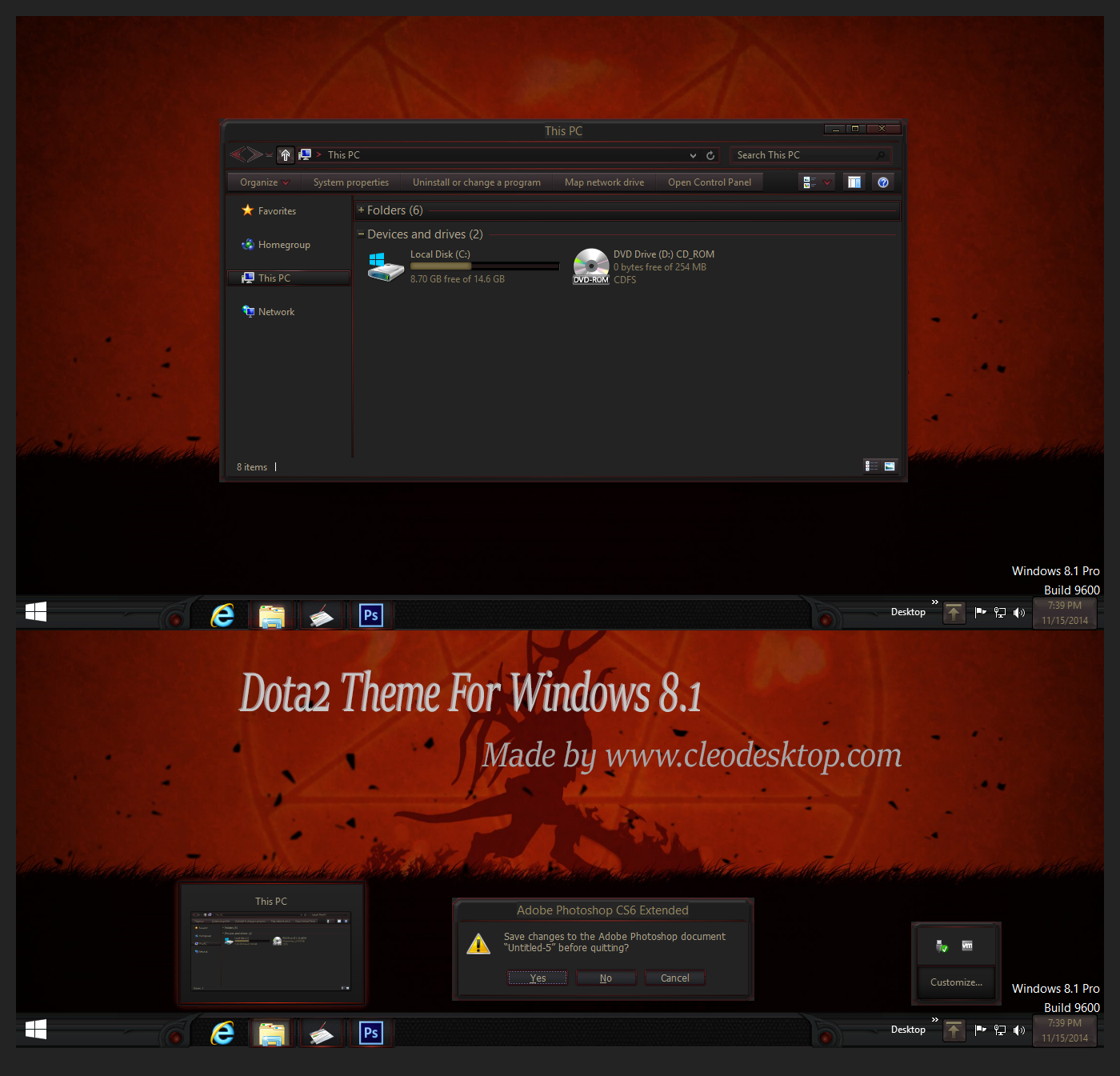 Dota2 Theme Windows 8.1