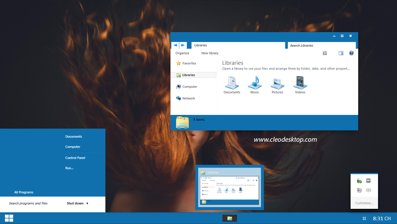 Laxi Blue Theme For Windows 7