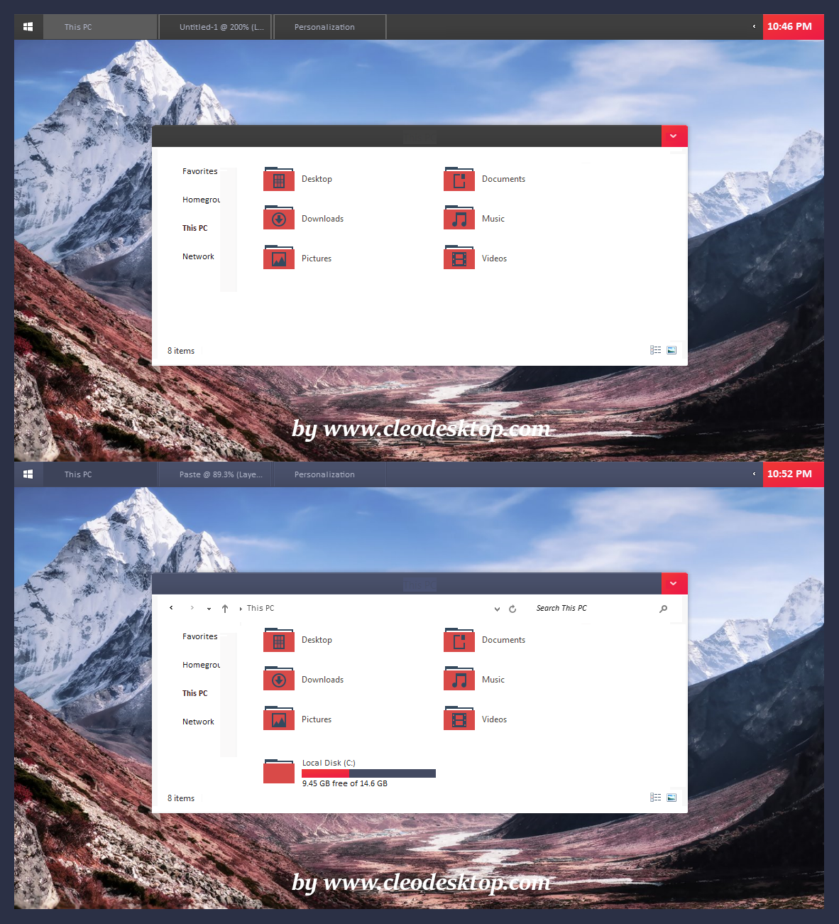 Exo Black Red Theme For Windows 8.1