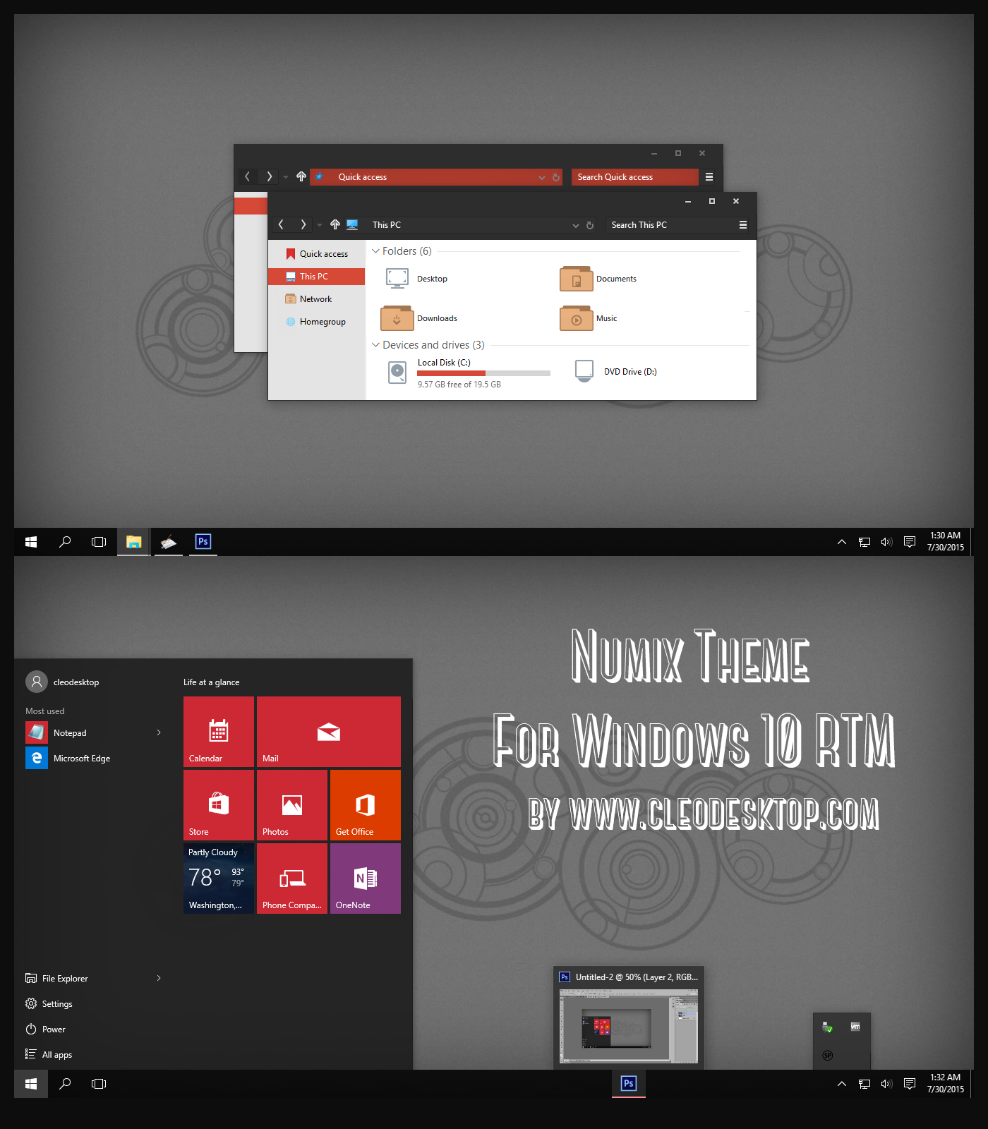 Numix Theme For Windows 10 RTM