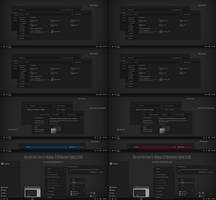 After Dark Blue and Red Theme For Windows 10
