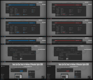 Numix Dark Blue and Red Theme For Windows 10