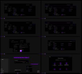 Pure Black Purple Theme Win10 2004