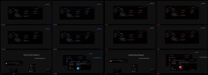 Pure Black Blue And Red Theme Win 8.1