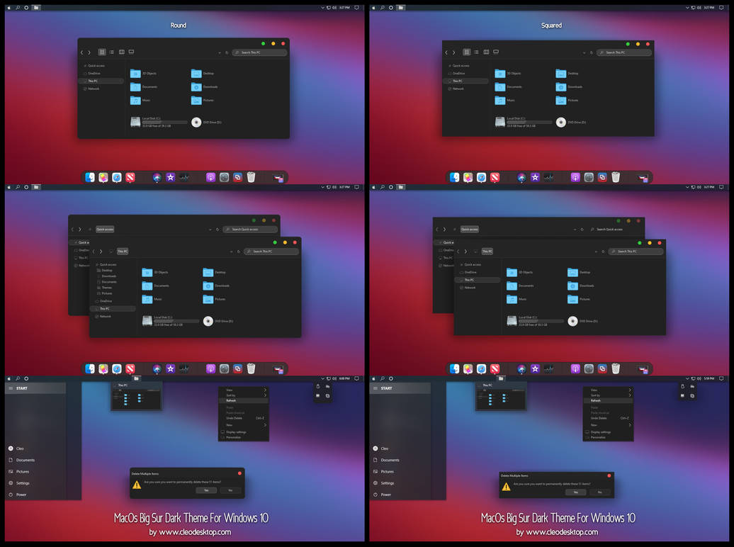 Macos Big Sur Full Dark Theme Windows10 By Cleodesktop On Deviantart