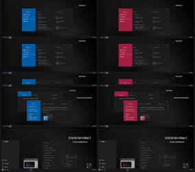 Litle Dark Blue And Red Theme Win10