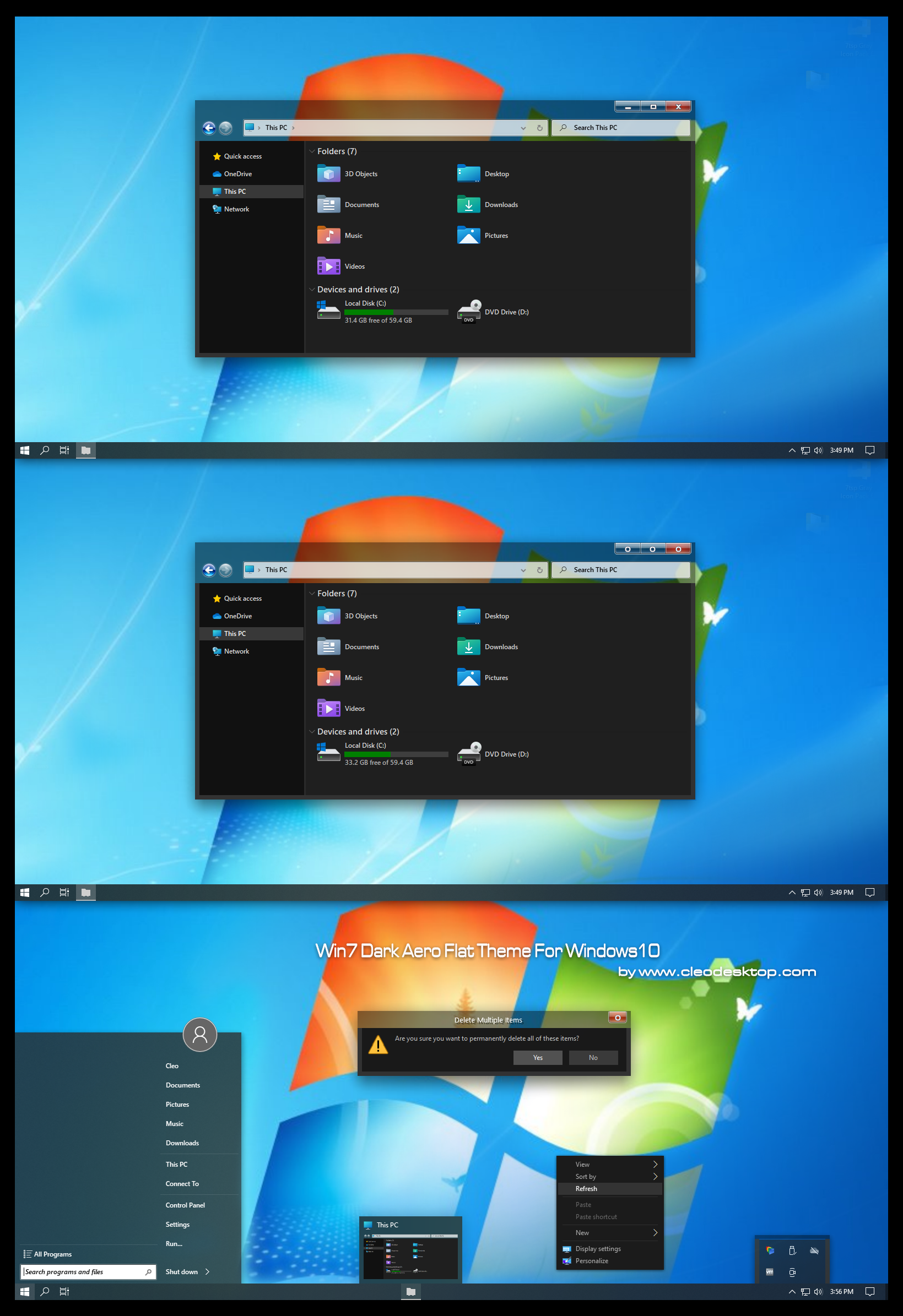 windows 10 dark theme aero deviantart