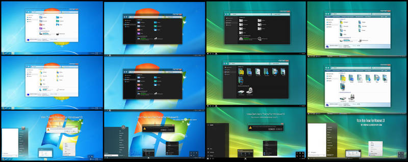 Vista And Win7 AERO Dark And Light Theme Win10