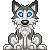 Husky (Grey) waggy tail icon - free icon by manicsfan