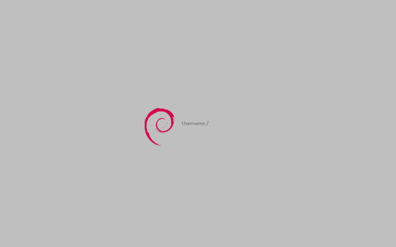 Minimal Debian SLiM theme