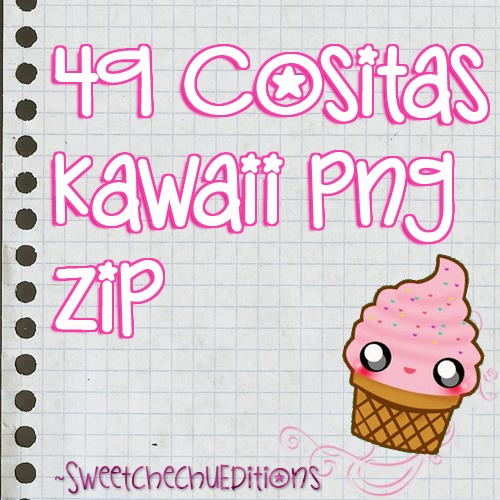 Pack De 49 Cositas Kawaii png Zip :3 by SweetChechuEditions on DeviantArt