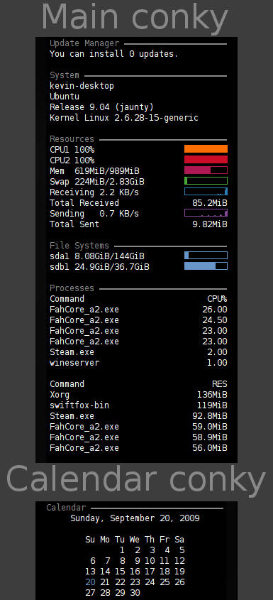 multi-conky setup v3