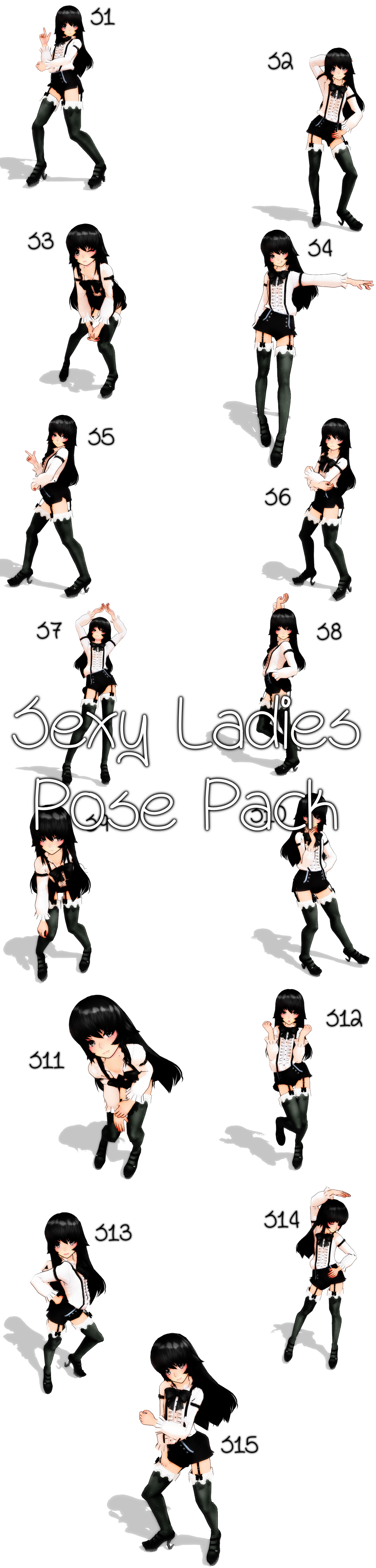 Sexy Ladies Pose Pack DL by JuuRenka on DeviantArt