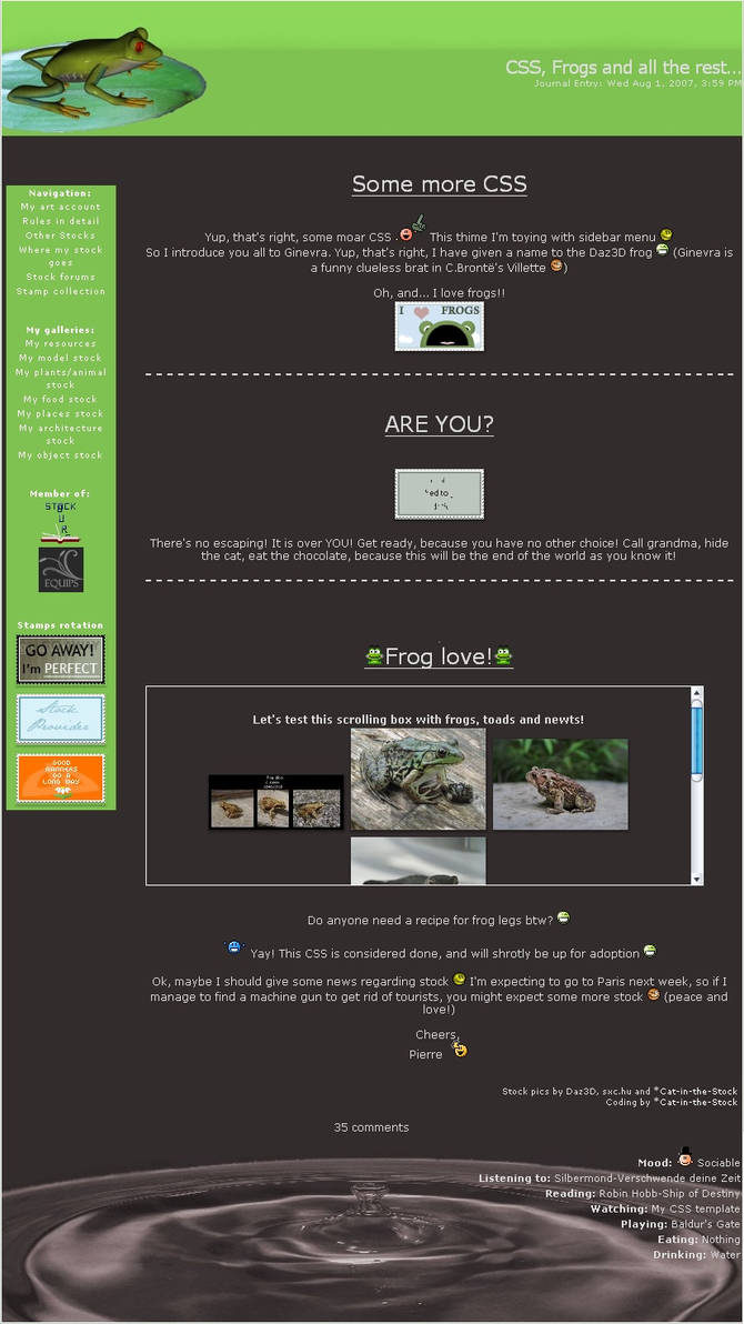 Frog CSS by Cat-in-the-Stock on DeviantArt