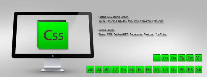 Adobe CS5 Icons Green