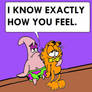 Patrick comforting Garfield