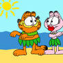 Garfield and Arlene: Hula Cats