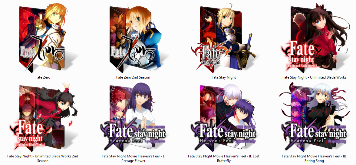 Fate/Stay Night Series Icon Folder Pack by assorted24 on DeviantArt