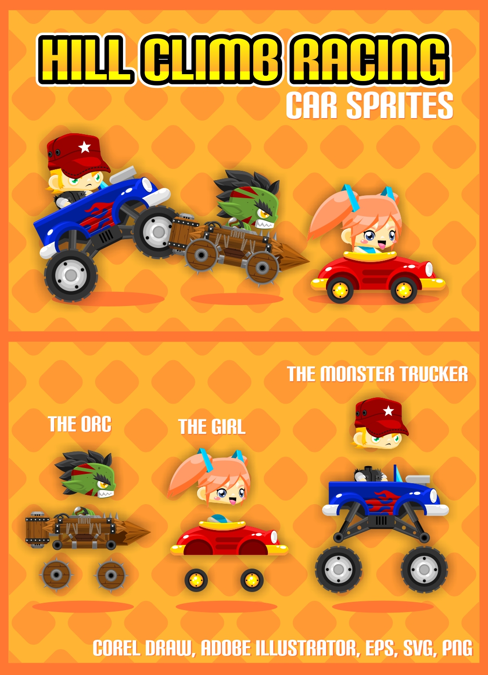 Hill Climb Racing - Free Car Sprites