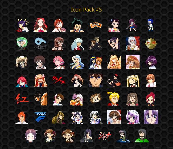 Anime Icons Pack 5 of 6 by EXO-02 on DeviantArt Anime Icons Pack 5 of 6 by EXO-02 on DeviantArt