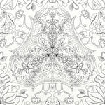 Symmetry of Leaves Colouring Page by Flynn-the-cat