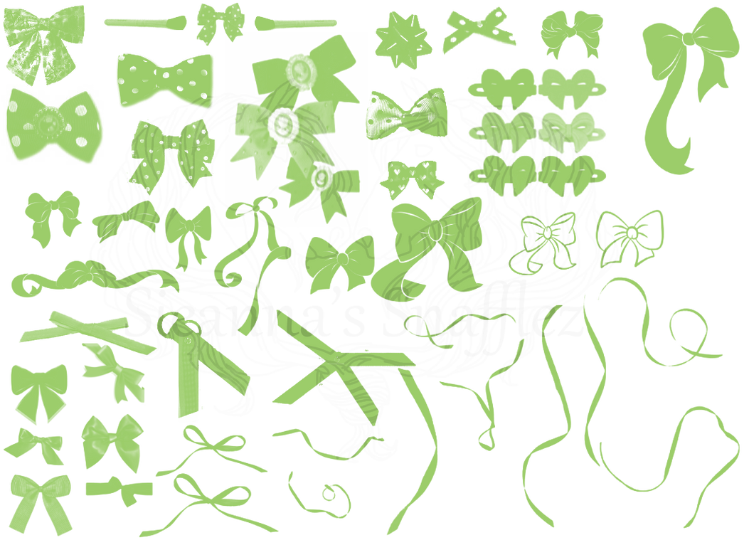 Olive Green Ribbon Set by SieannaBoo on DeviantArt