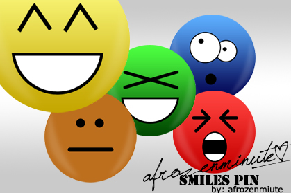 Deviant Art Smiles Pin