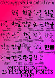 23 Hangeul Fonts Pack Free (MegaSHARE)