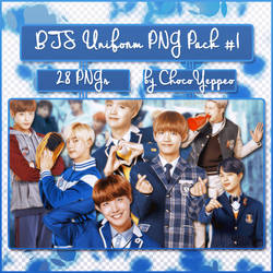 [PNG PACK] BTS with School Uniform Render #1