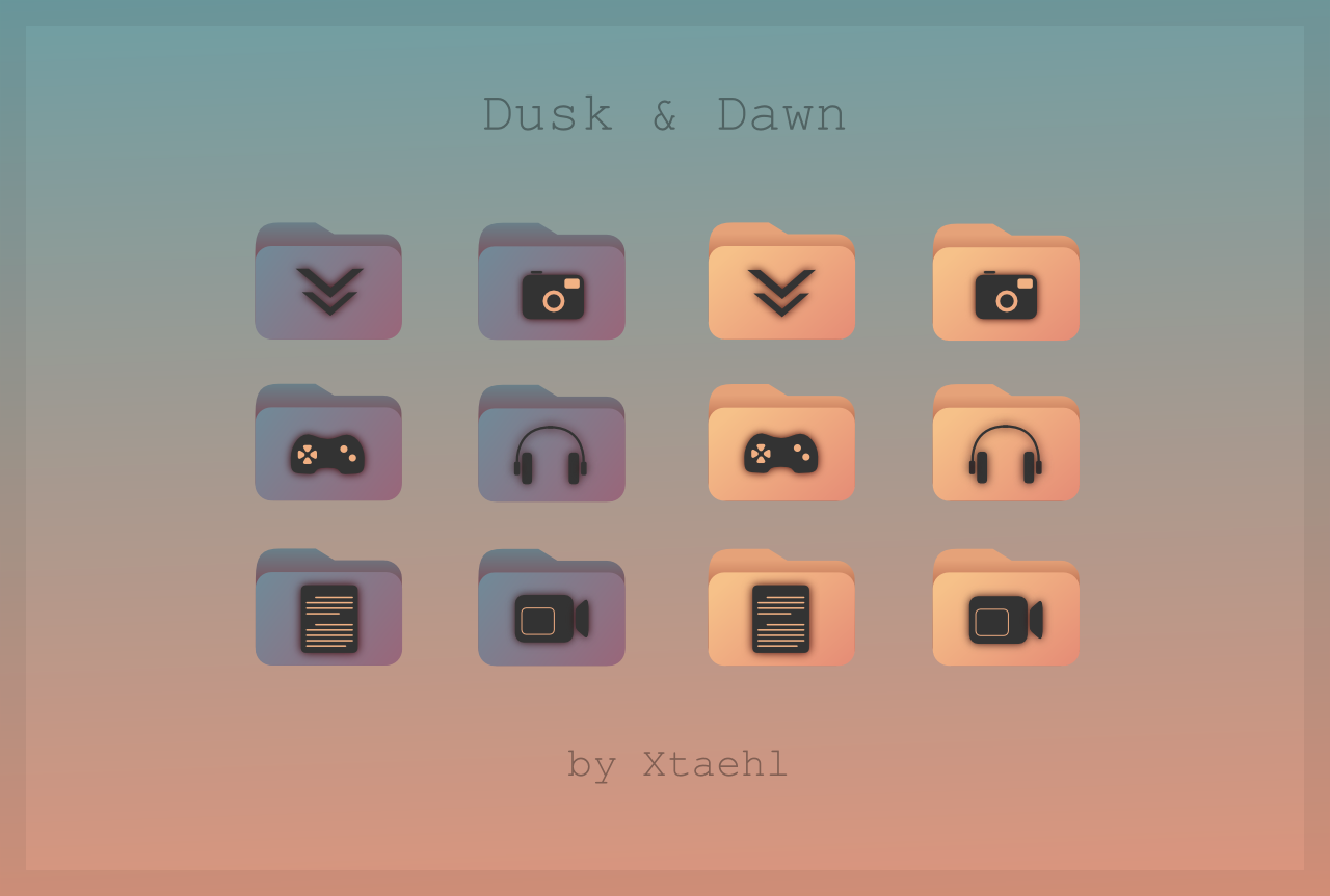 Dusk and Dawn folder icons