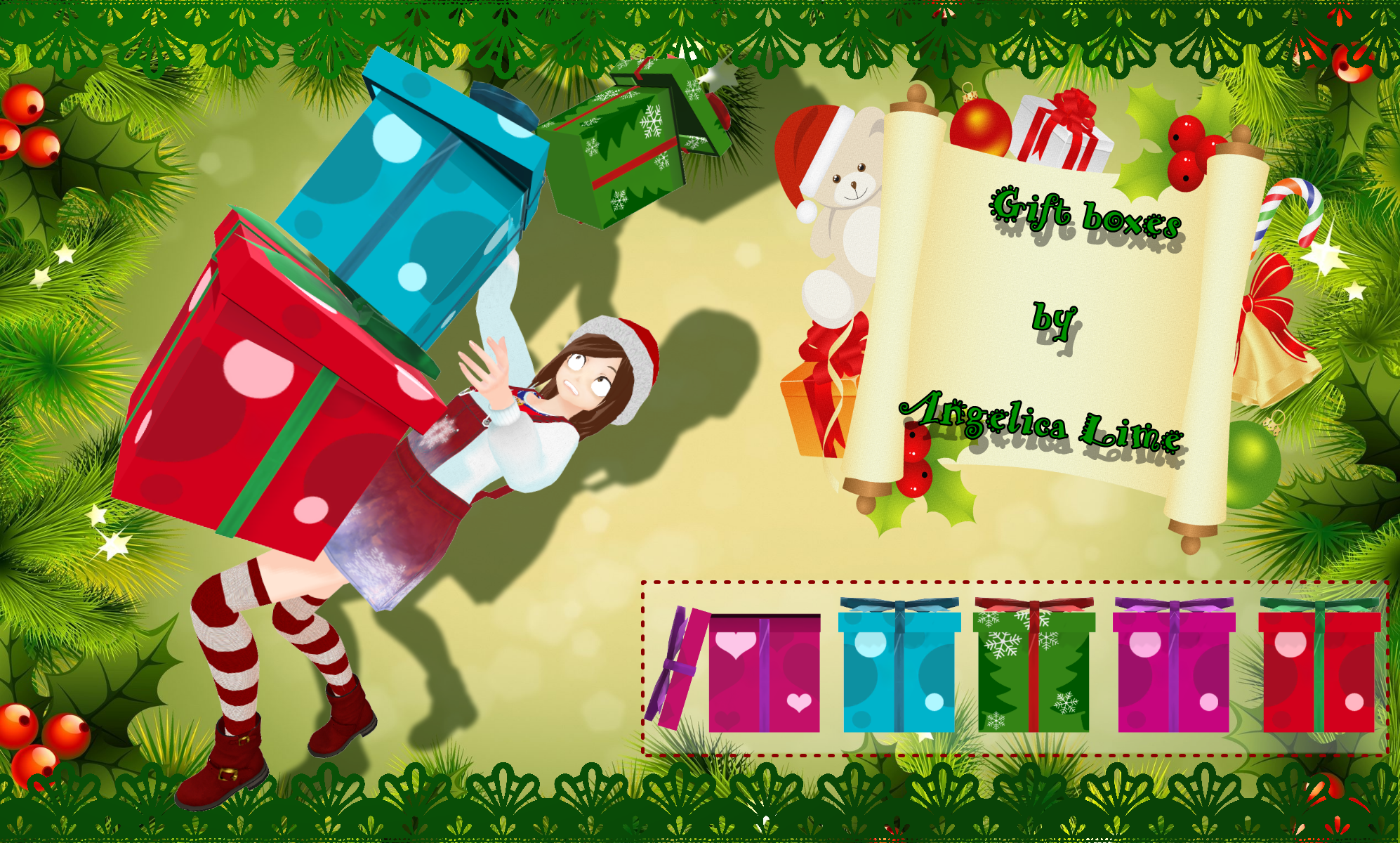 Gift boxes by Angelica-Lime on DeviantArt